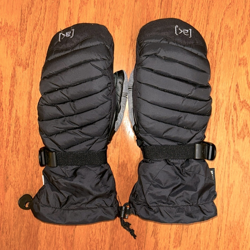BURTON AK OVEN MITT MITTEN PUFFY INSULATED SKI SNOWBOARD WINTER BLACK SIZE MED